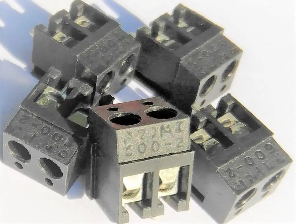 2 pole screw terminal block image